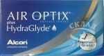 Air Optix Plus HydraGlyde 6 линз (Ежемесячные контактные линзы)